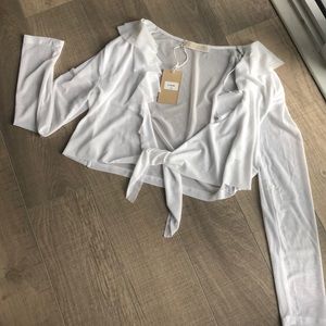 VERGE GIRL SHEER TIE UP TOP